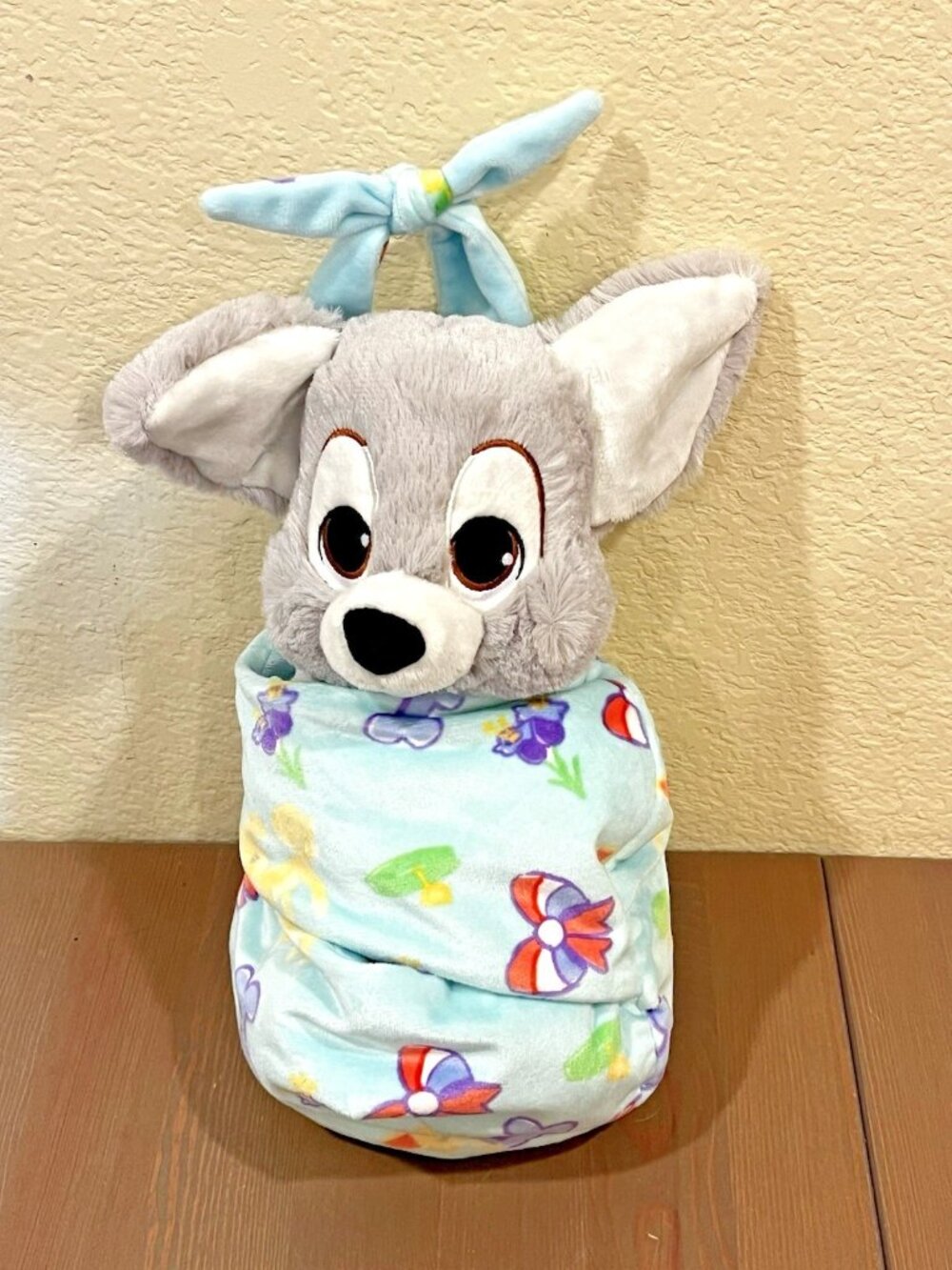 Disney Parks Disney Babies Scamp Puppy Lady and Tramp Blanket Plush Swaddle Tag